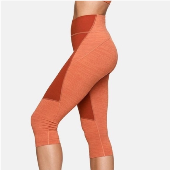3/4 Red and Orange Outdoor Leggings size Small - Picture 2 of 10